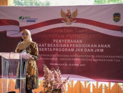 Sambut May Day dan Hardiknas, BP Jamsostek Purwakarta Salurkan Beasiswa Program JKK dan JKM