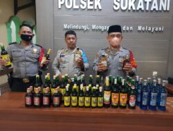 Puluhan Botol Miras dari Pedagang di Sukatani, Disita Polisi