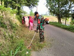 Jaga Kebersihan Lingkungan dan Sungai, Ini yang Dilakukan Personil Satgas CH sektor 13 di Desa Legoksari