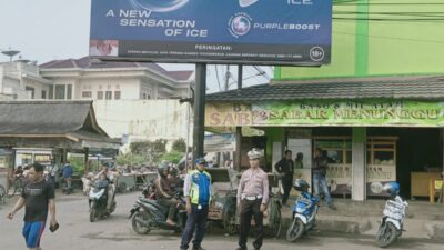 Berikan keamanan dan kenyamanan di jalan, Polsek Plered Polres Purwakarta Selalu Hadir pada saat warga beraktivitas