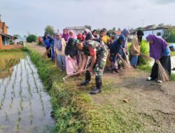 Jaga Kesehatan hingga Cegah Bencana Dimusim Hujan, Babinsa Desa Legoksari Kecamatan Darangdan ajak Masyarakat Bersihkan Lingkungan 