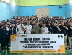 Melalui Rakernis , Panwaslu Darangdan Pastikan Pengawas TPS Telah Siap Awasi Pungut Hitung pada Pilkada 2024