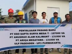 TURUT DORONG PERKEMBANGAN UMKM JELANG HARI NATAL, PLN ULP PAGADEN ENERGIZE PASANG BARU UNTUK TIGA PERUSAHAAN PENGELOLA PASAR INPRES PAGADEN DAYA TOTAL 459 KVA