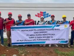 PERSIAPAN PERAYAAN HARI NATAL 2024, PLN ULP PAGADEN ENERGIZE PELANGGAN BARU PT MEGA DUNIA KONSTRUKSINDO DAYA 345 KVA