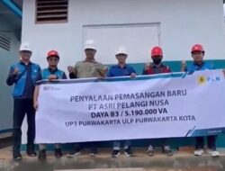 PLN ULP PURWAKARTA KOTA DORONG PERKEMBANGAN SEKTOR INDUSTRI DENGAN ENERGIZE PASANG BARU PT ASRI PELANGI NUSA DAYA 5.190.000 VA