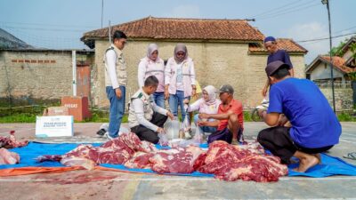 Maknai Idul Adha 1447 H dengan Berbagi, YBM PLN UP3 Purwakarta Tebar Berkah Daging di Desa Sukajadi